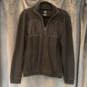 Armani Exchange 1/4 zip sweatshirt. Black. Medium